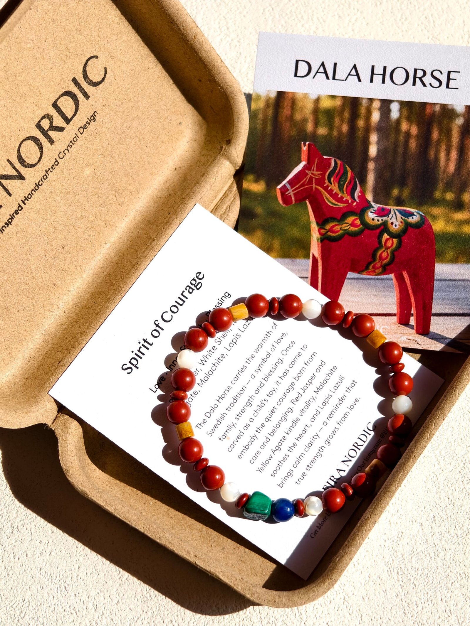 Dala Horse Bracelet | Spirit of Courage | Sweden Souvenir